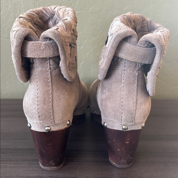 UGG Lynnea Arroyo Weave Gray Suede Boots Size 6 - Picture 6 of 10
